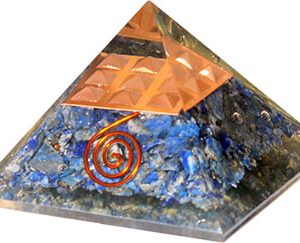 Orgonite Piramide Lapis Lazuli - Koperen Spiraal - (60 mm)