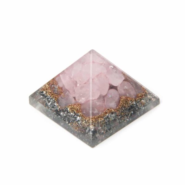 Orgonite Piramide Mini Rozenkwarts (25 mm)