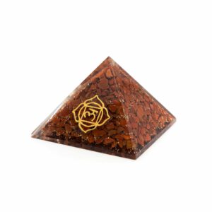 Orgonite Piramide Rode Jaspis - Basis Chakra - (70 mm)