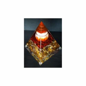 Orgonite Piramide Rood/Goud