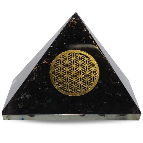 Orgonite Piramide Shungiet - Flower of Life - (40 mm)