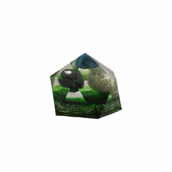 Orgonite Veelkant Serpentijn/ Hematiet/ Agaat/ Aquamarijn