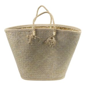 Palmblad Tas Wit met Kwasten (50 x 36 cm)