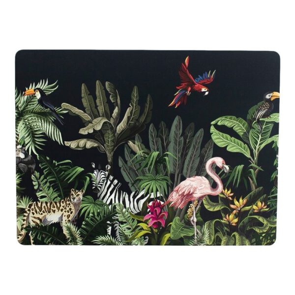 Placemats Jungle Zwart (Set van 4)