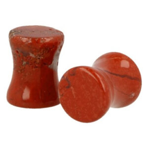 Plug Oorpiercing Jaspis Rood - 8 mm (Set van 2)