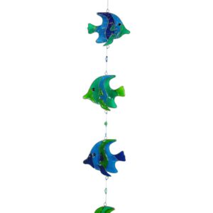 Raamhanger 5 Vissen (Blauw/Groen)