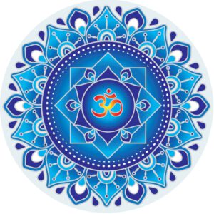 Raamsticker Blauwe Om Mandala