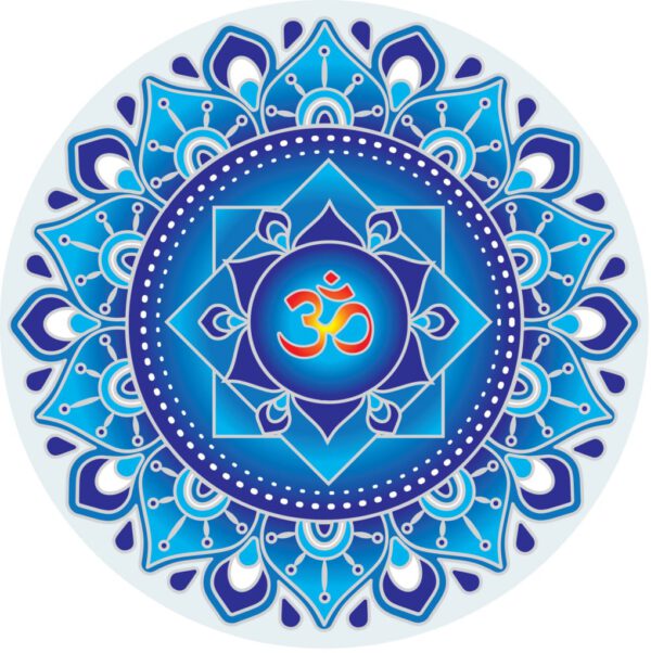 Raamsticker Blauwe Om Mandala