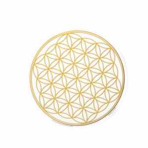 Raamsticker Flower of Life Goudkleurig