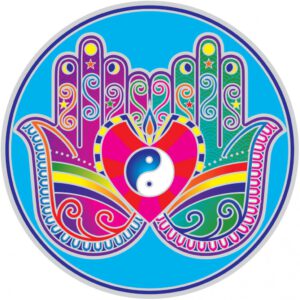 Raamsticker Genezende Handen Mandala