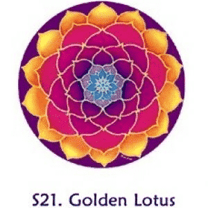 Raamsticker Goudkleurige Lotus