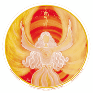 Raamsticker Healing Angel Fire Energy