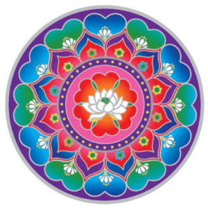 Raamsticker Lotus Heart Mandala