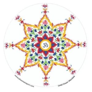 Raamsticker Ohm Flower Mandala