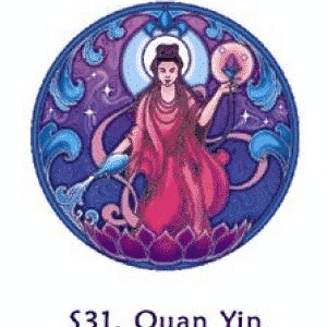 Raamsticker Quan Yin