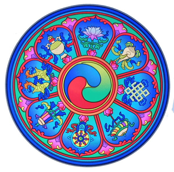 Raamsticker Tibetan Auspicious Symbols