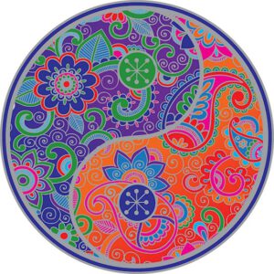 Raamsticker Yin Yang Mandala