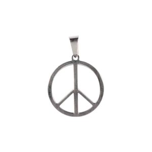 Roestvrij Stalen Hanger met Peace-symbool