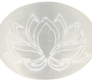 Ronde Handsteen / Oplegsteen Seleniet Lotus (6 - 7 cm)