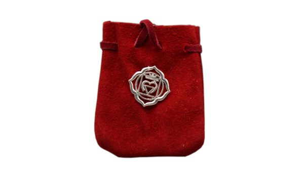 Rood Suède Tasje met Chakra Symbool