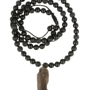 Ruwe Edelsteen Hanger Rookkwarts Kralenketting Obsidiaan