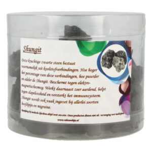 Ruwe Edelsteen Shungiet in Plastic Doos (500 gram)