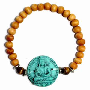 Sandalwood Elastische Armband Turquoise Medicine Buddha