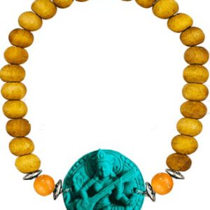 Sandalwood Elastische Armband Turquoise Saraswati