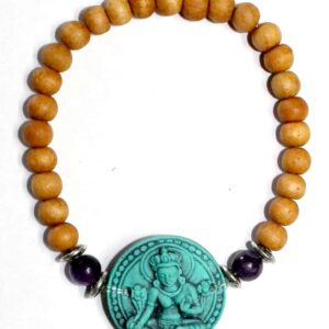 Sandalwood Elastische Armband Turquoise Tara