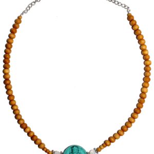 Sandalwood Verstelbare Ketting - Turquoise Hanuman