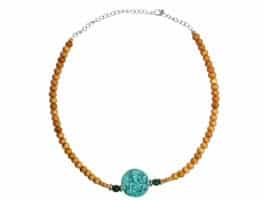 Sandalwood Verstelbare Ketting - Turquoise  Saraswati