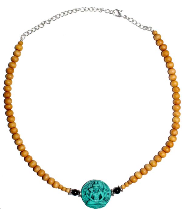 Sandalwood Verstelbare Ketting - Turquoise Shiva