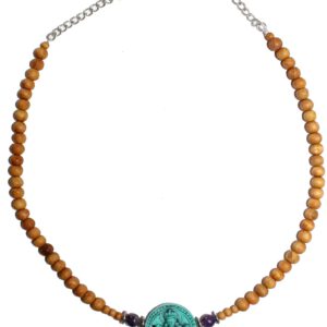 Sandalwood Verstelbare Ketting - Turquoise Tara