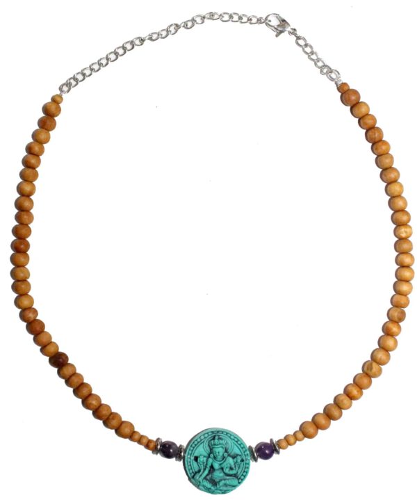 Sandalwood Verstelbare Ketting - Turquoise Tara