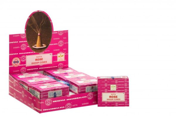 Satya Wierook Kegel Rose Dhoop (12 pakjes)