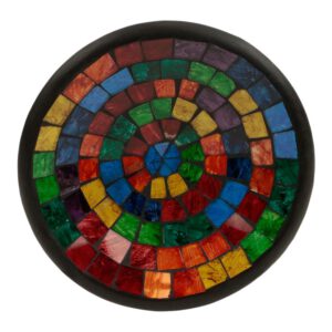 Schaal van Mozaïek Regenboogkleuren (16 x 16 x 4 cm)