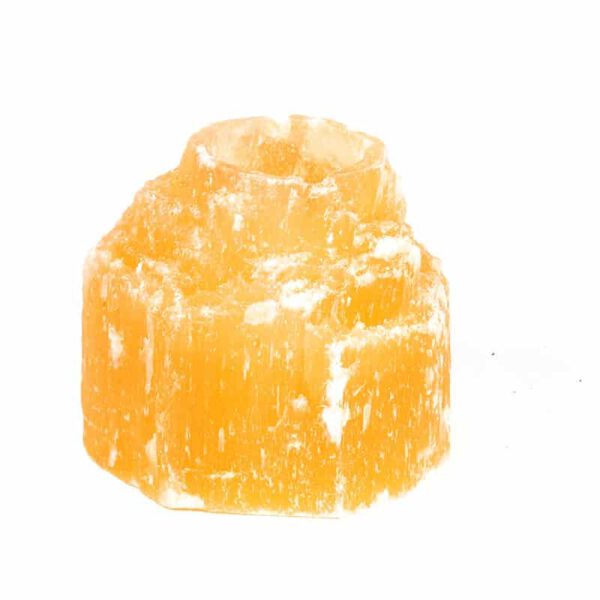 Seleniet Waxinelichthouder Cilinder Oranje - 9 x 9 cm (ca. 900 gram)