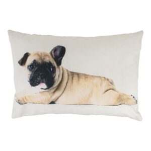 Sierkussen Canvas Franse Buldog Relaxing (50 x 35 cm)