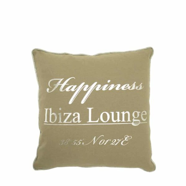 Sierkussen Ibiza Happiness Beige (40 x 40 cm)