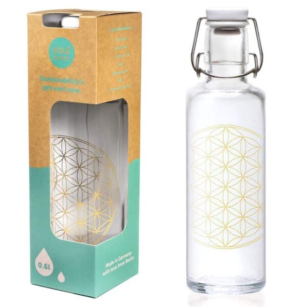 Soulbottle Waterfles Flower of Life - 600 ml