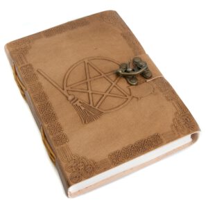 Spiritueel Notitieboekje Leer Pentagram (17