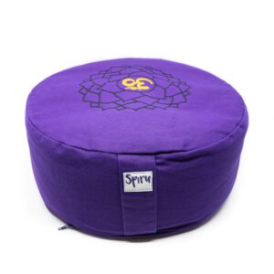 Spiru Meditatiekussen Katoen Paars – 7e Chakra Swadhishthana – 36 x 15