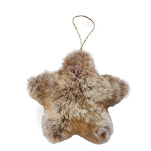 Stervormige Hangdecoratie Imitatiebont Panter Winter (15 cm)