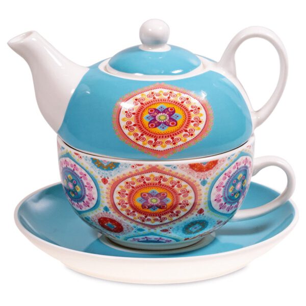 Tea for One Mandala Blauw