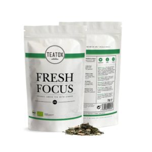 Teatox Vegan Thee Fresh Focus Green Tea Gingko (Navulling)