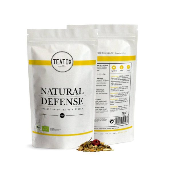 Teatox Vegan Thee Natural Defense Green Tea Ginger (Navulling)