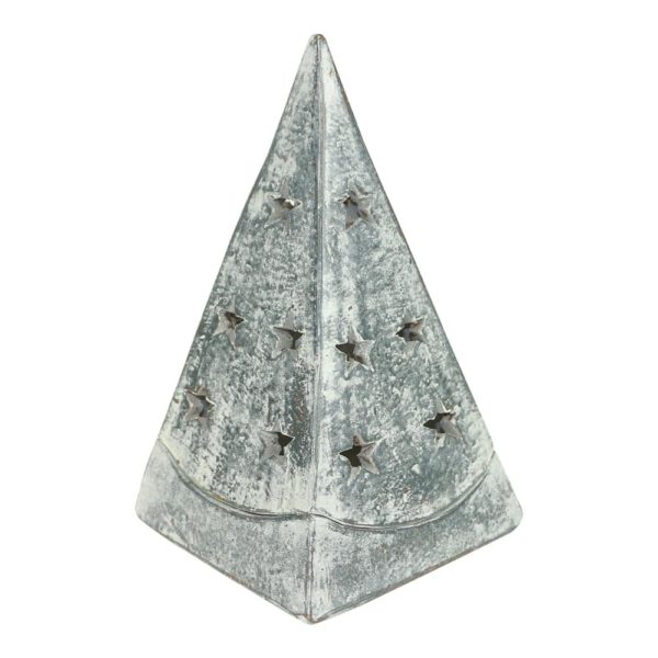 Theelichthouder Piramide White-wash