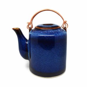 Theepot Keramiek Blauw Lang