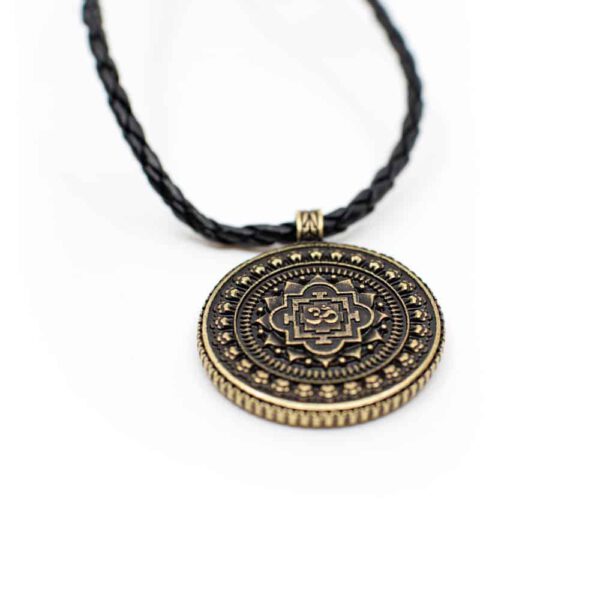 Tibetaanse Talisman OHM Rond - Goudkleurig