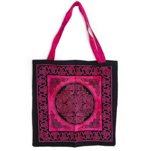 Tote Bag Katoen - Roze/ Zwart (45 cm)